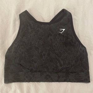 Gymshark Adapt Anmial Seamless Sports Bra Butterfly Black Size Medium